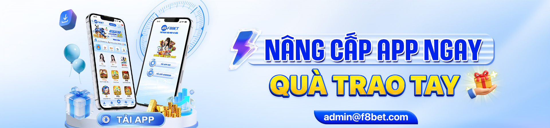 chương trình nâng cấp app nhận quà khủng tại f8bet casino